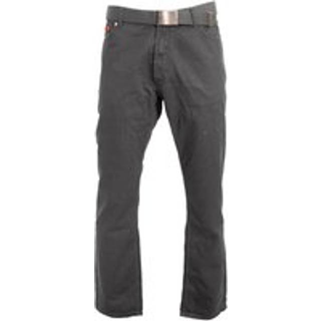 (38L, Charcoal) Duke London Mens Canary Bedford Cord Trousers With Belt