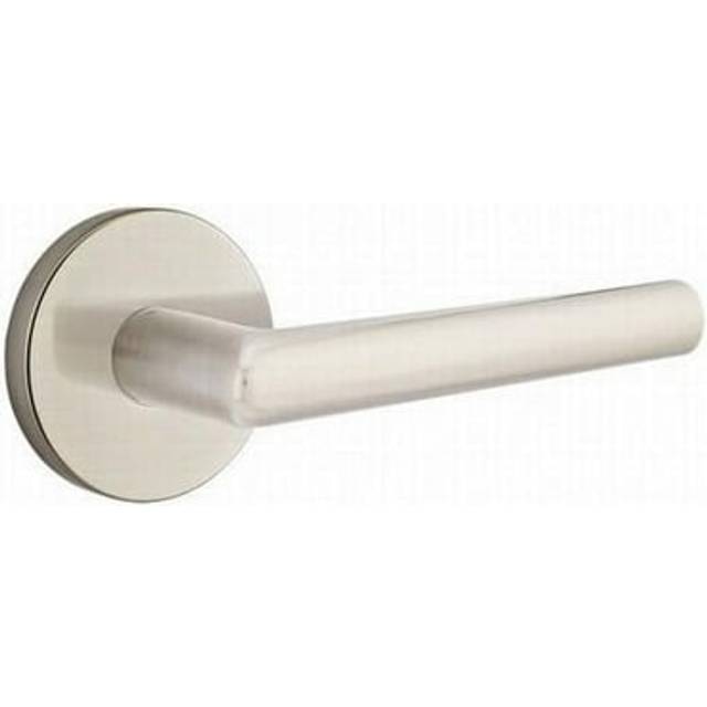 Stuttgart Lever Left Hand Passage with Disk Rose, Satin Nickel
