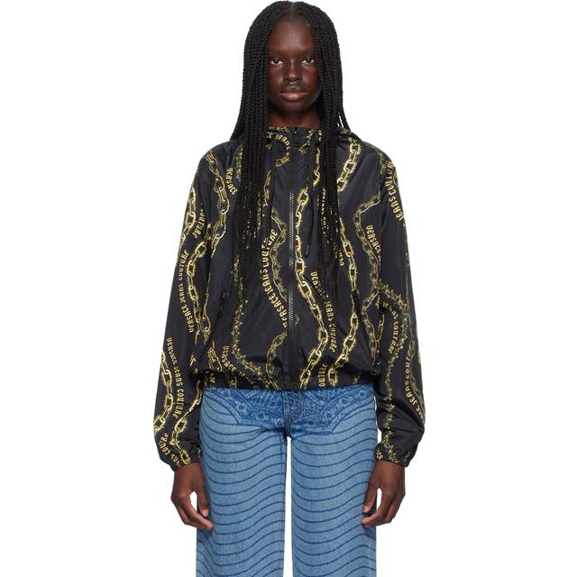 Versace Jeans Couture Black Chain Couture Jacket - EG89 Black/Gold - IT 40
