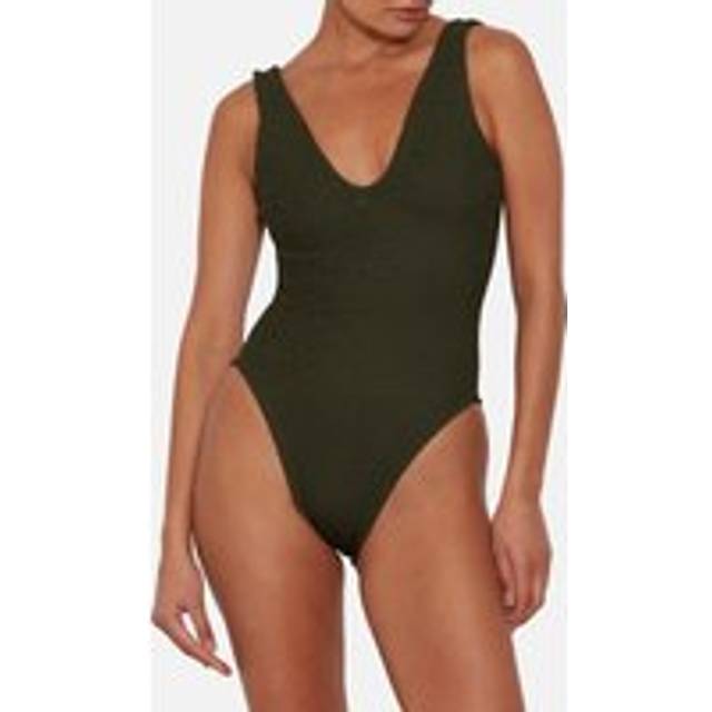 Sadie Swim - Metallic Khaki | One Size Swimwear | Hunza G - Metallic Khaki / One size