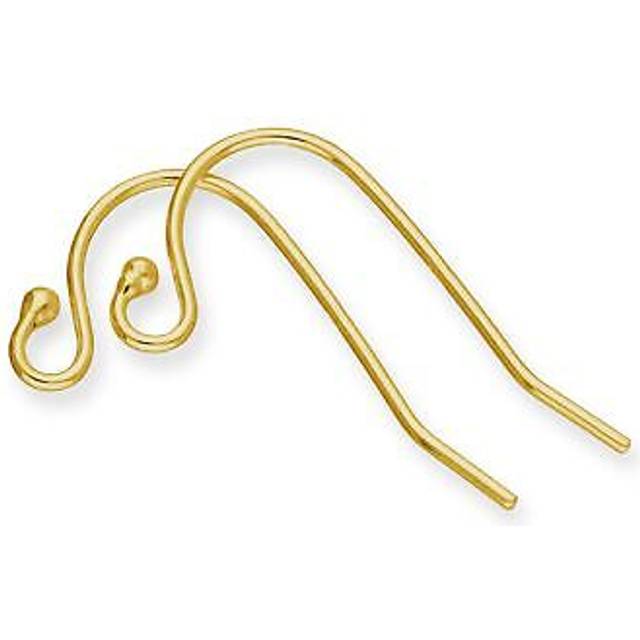 Pair of gold plated sterling silver beaded earring wires