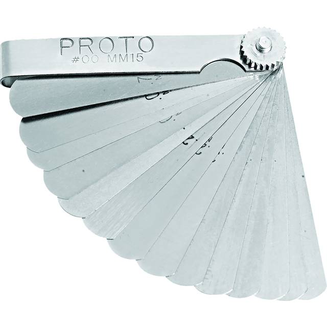 Proto J00MM15 Feeler Gauge Set 15 Blade Metric