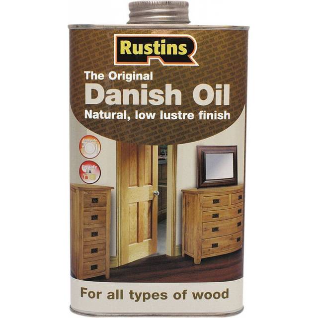 Original danish oil rustins 1 litre a natural soft lustre finish for all woods