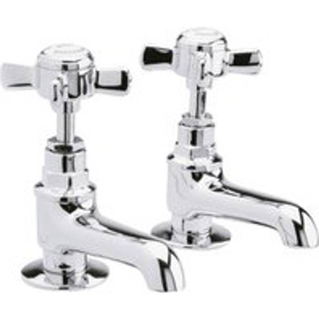Traditional Crosshead Basin Taps - Chrome
