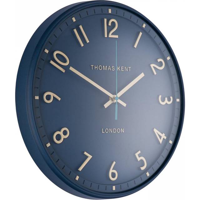 14&#34; Mellinger Wall Clock Linen - Blue (35cm W X 35cm H X 5cm D)
