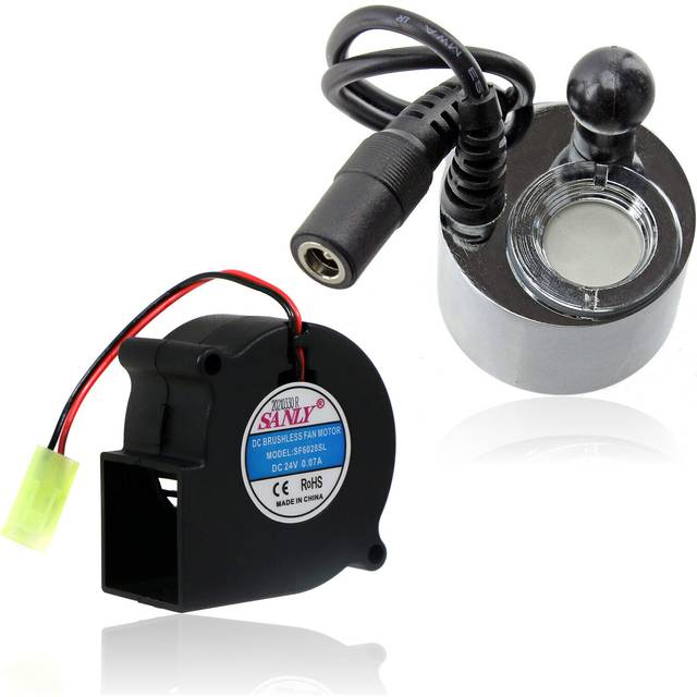 Electric Heater Fan Unit for Dimplex DC 24v + Optimyst Glass Disk Transducer