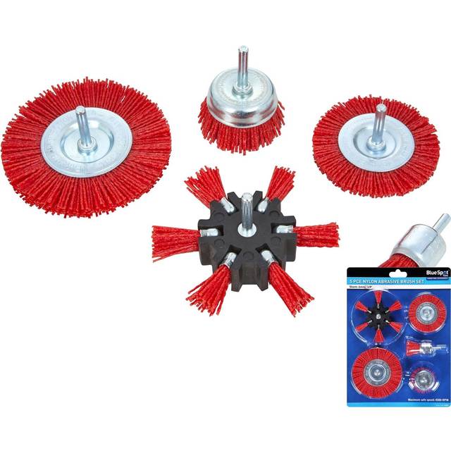Blue Spot Tools 5 Piece Nylon Abrasive Brush Set