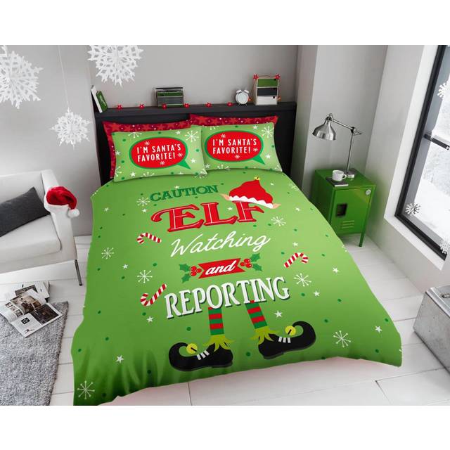 Elf Xmas Duvet Cover - Multi - Double