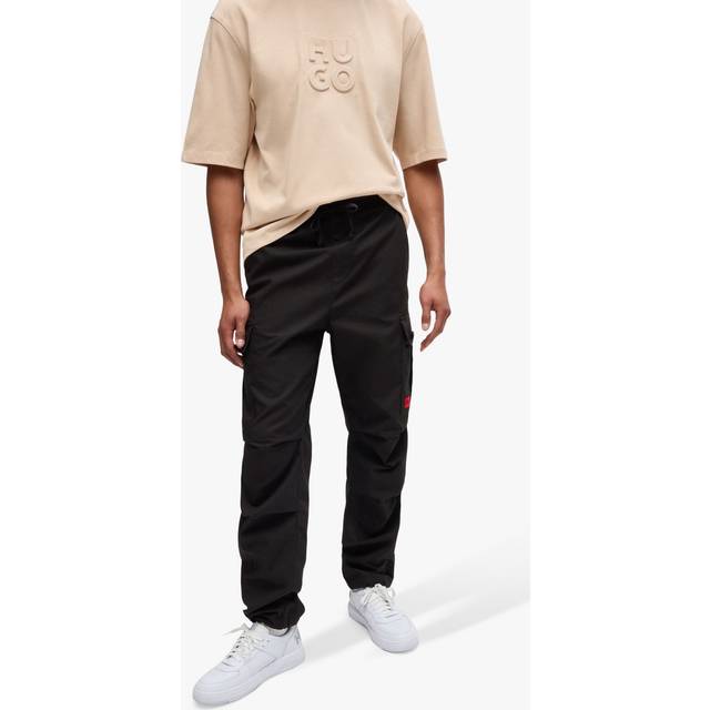 HUGO Garlo233 Cotton Cargo Trousers - IT 54/XXL - Black