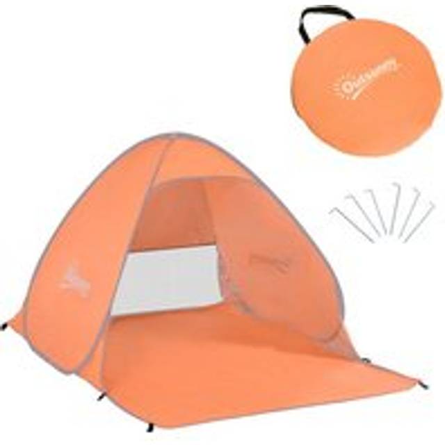 Outsunny 2 Person Pop Up Uv Shelter Shade-Orange