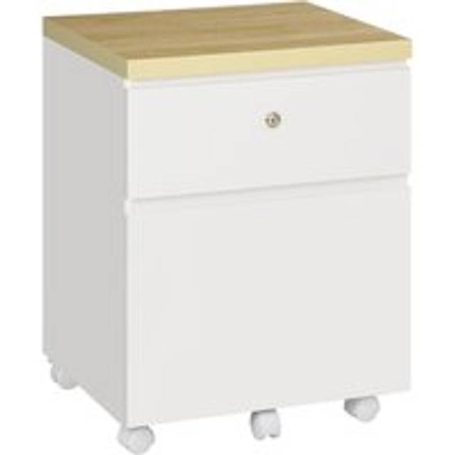 Vinsetto 2-Drawer Filing Cabinet with Lock