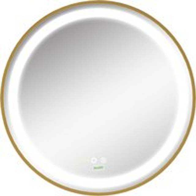 kleankin Round LED Bathroom Mirror