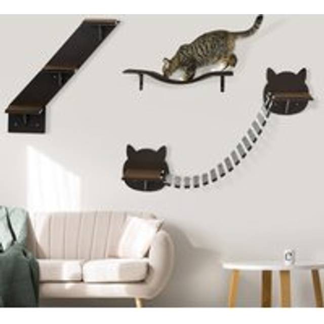 PawHut 3-Piece Wall-mounted Cats Shelves