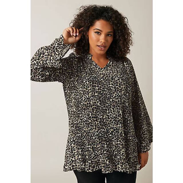 Leopard Print Blouse - Brown - 30-32