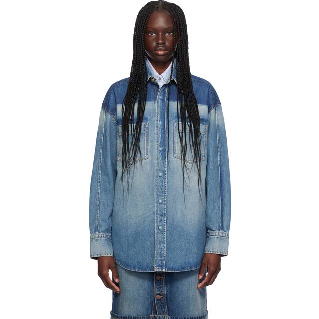 Victoria Beckham Oversize Denim Shirt - Blue - 10 UK