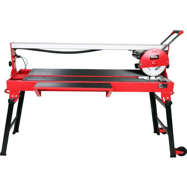 Excel 1250mm Bridge Wet Tile Cutter 1200W 240V With 1260mm Table Cuts Ceramic & Stone Tiles, Heavy Duty Tool - One Size