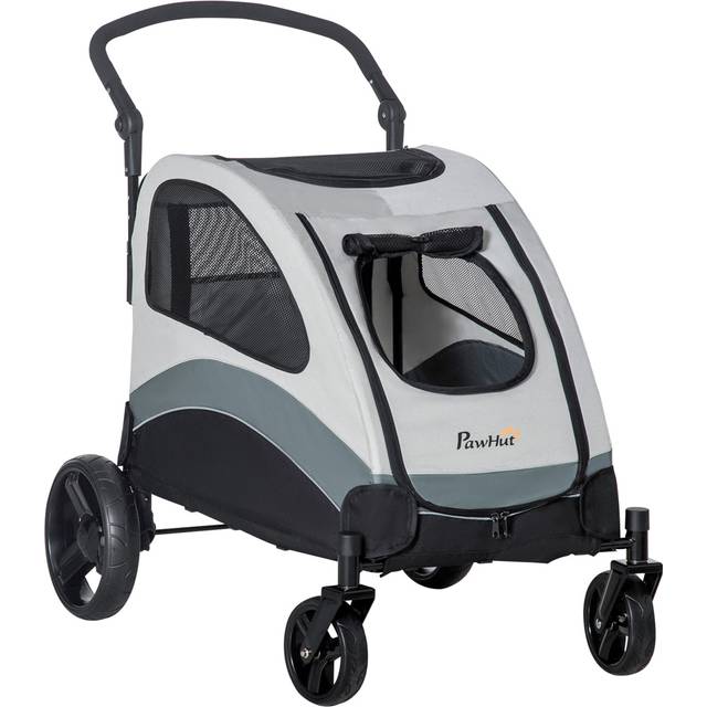 PawHut Grey Pet Buggy Stroller - 18 x 85.5 x 58cm
