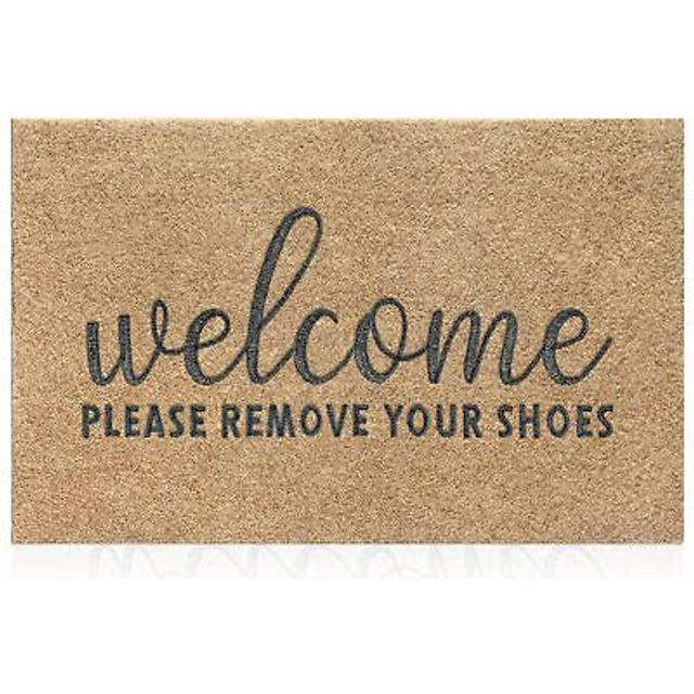 AAZZKANG Please Remove Your Shoes Doormat Non Slip Welcome Outdoor Mats for Home Entrance Easy to Clean Front Door Mat for Indoo