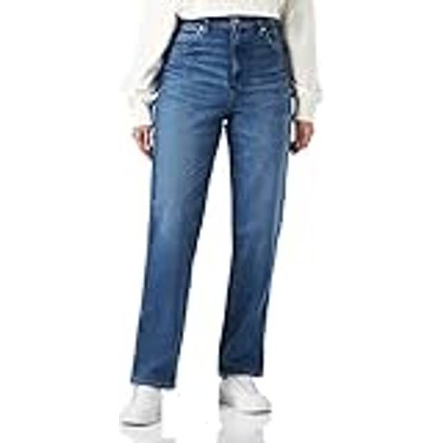 Mom Straight Jeans in Smoke Sea - 30W 32L