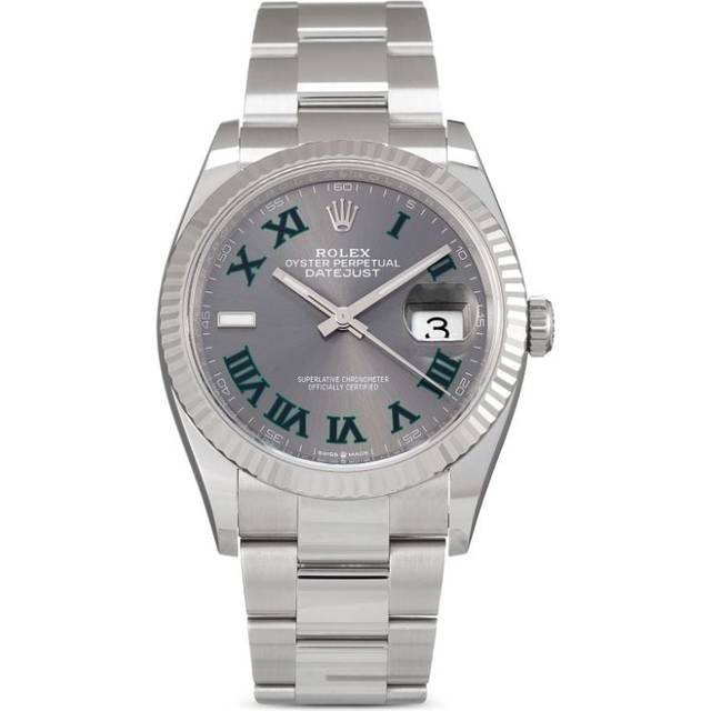 Rolex Custom Navy Blue 1.62ct Diamond Stainless Steel Datejust Automatic Women's Wristwatch 31 mm
