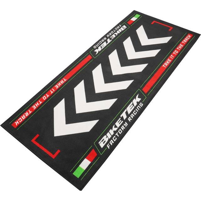 BikeTek Garage Mat - Series 7 - Italian, Black/red