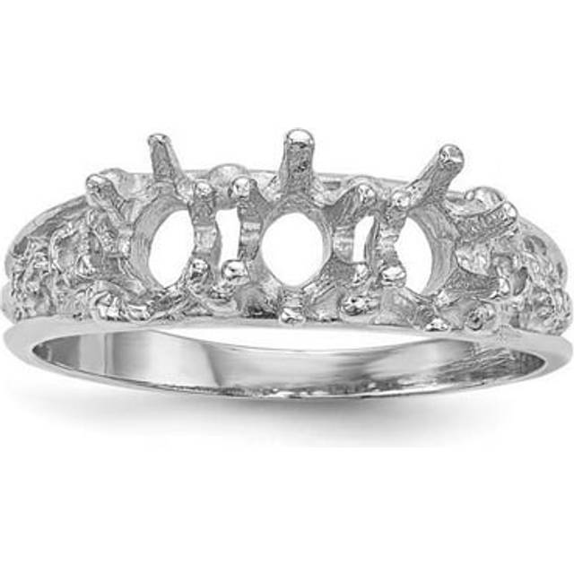 XMRW52-3 14K White Gold 3-Stone Family Ring Mounting - Size 7
