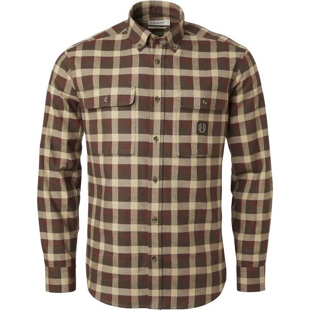 Chevalier Heron Flannel Shirt Skjorta Herr Storlek 3XL Färg brun