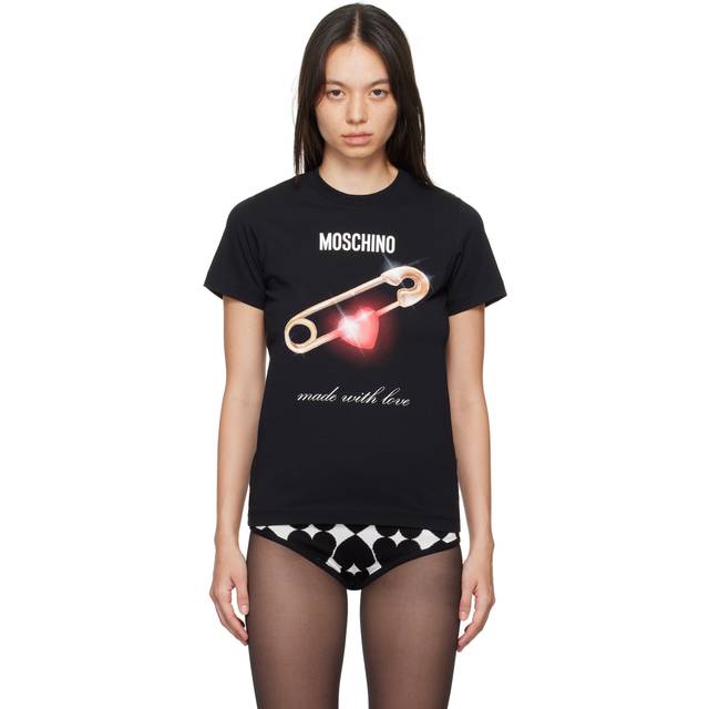 Printed Cotton Jersey T-shirt - Black (XXS - XS - S - M)