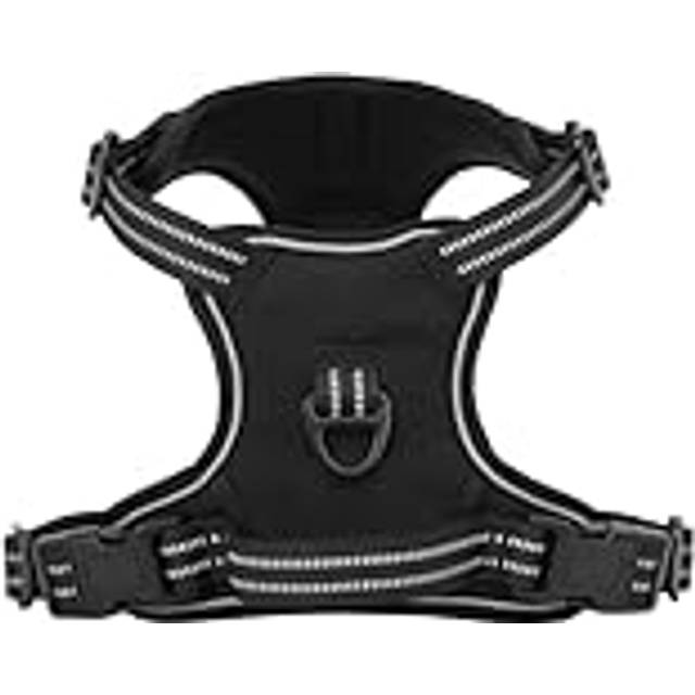 vidaXL Dog Harness with Lead & Collar Adjustable Black S