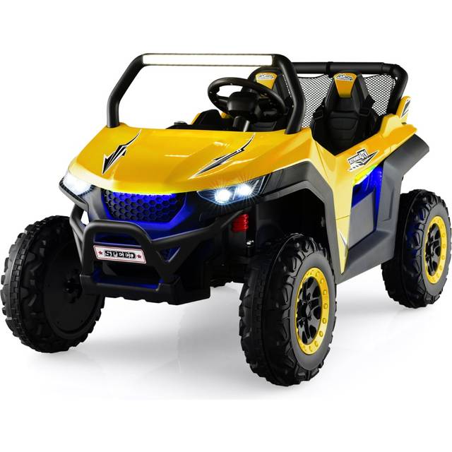 12V Battery Powered Electric Car 2-Seater Kids Ride on UTV-Yellow