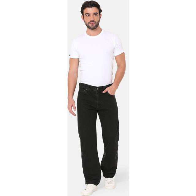 Levi's 555 Relaxed Straight Fit Jeans - Welcome To The Rodeo - Black, Black, Size 32, Inside Leg Regular, Men -  inside leg REGULAR,32