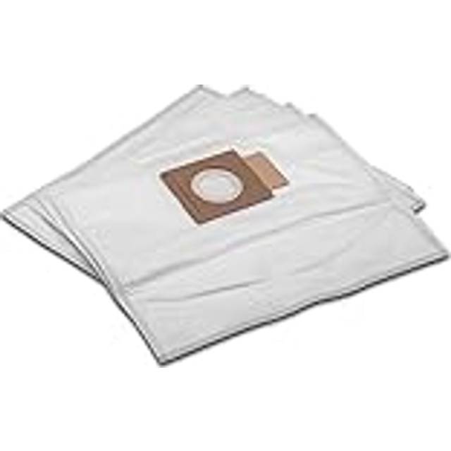 5 microfleece Dust Bags compatible with Makita DVC260ZX, DVC260ZX4, DVC260ZX5, DVC260ZX8, DVC261, DVC261ZX11, DVC261ZX15 Vacuum Cleaner, White - Vhbw
