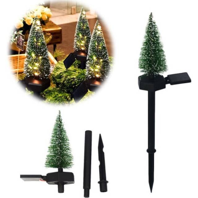 Solar Christmas Tree Path LED Lights Outdoor Yard Garden Xmas Decoration