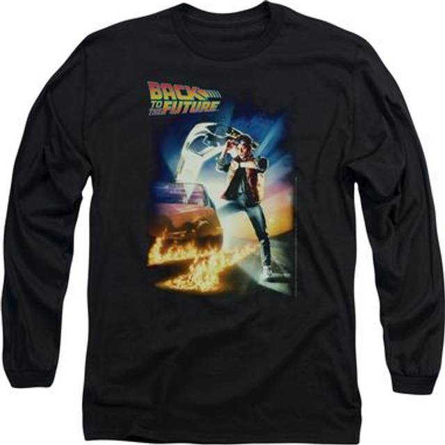 Trevco Sportswear UNI284-AL-5 Back to the Future Poster Adult Long Sleeve T-Shirt, Black - 2X