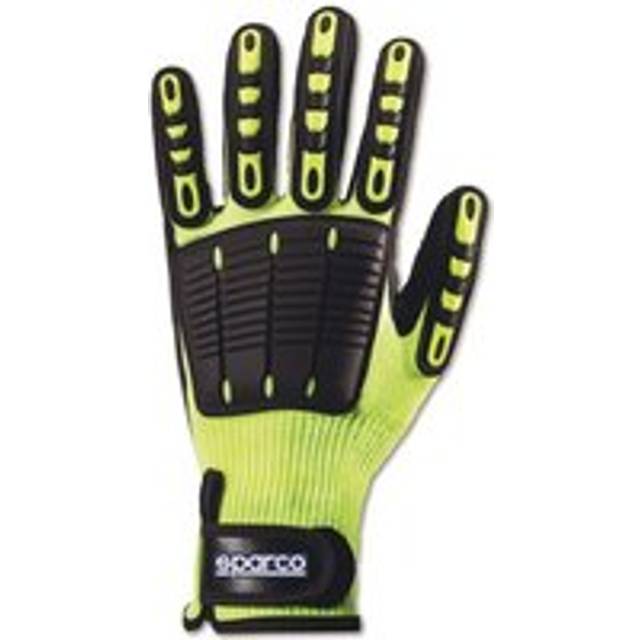 Sparco Sportac Mechanics Gloves - Size: M, Black/yellow
