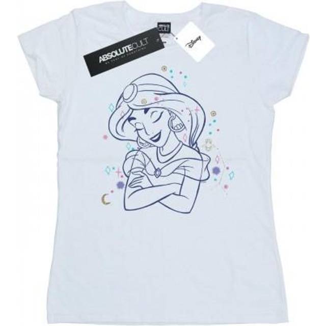Aladdin Princess Jasmine Constellation Cotton T-Shirt - White - L