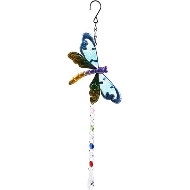 Hummingbird Wind Chime Crystal Pendant Rainbow Sun Catcher Lighting Garden Garden Decoration-9023 Dragonfly (blue)