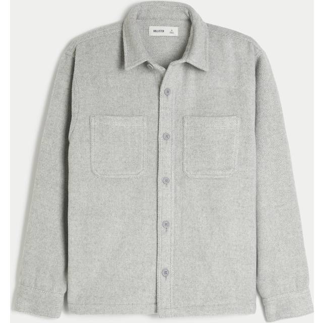 Hollister – Grå overshirt med borstad finish-Grå/a