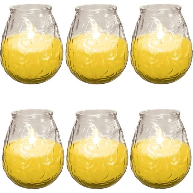 6 x Prices Outdoor Citronella Candle in Glass Jar Fly Insect Repeller Repellent (6 Pack)