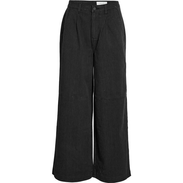 NOISY MAY Nmhera Hw Wide Leg Pinstripe Pants |Black |M