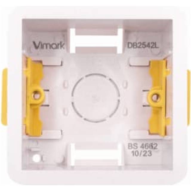 Vimark 1 Gang Dry Lining Knockout Box - 47mm - White