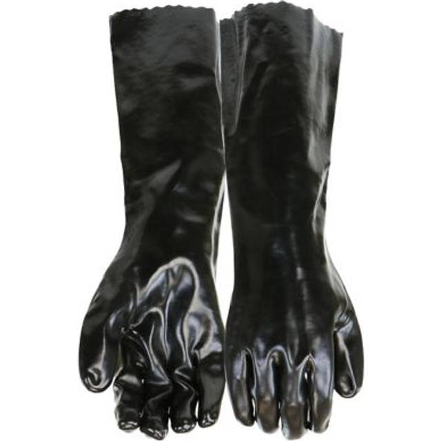Boss B11082-L 18 in. PVC Fully Coated Glove, Black - Large