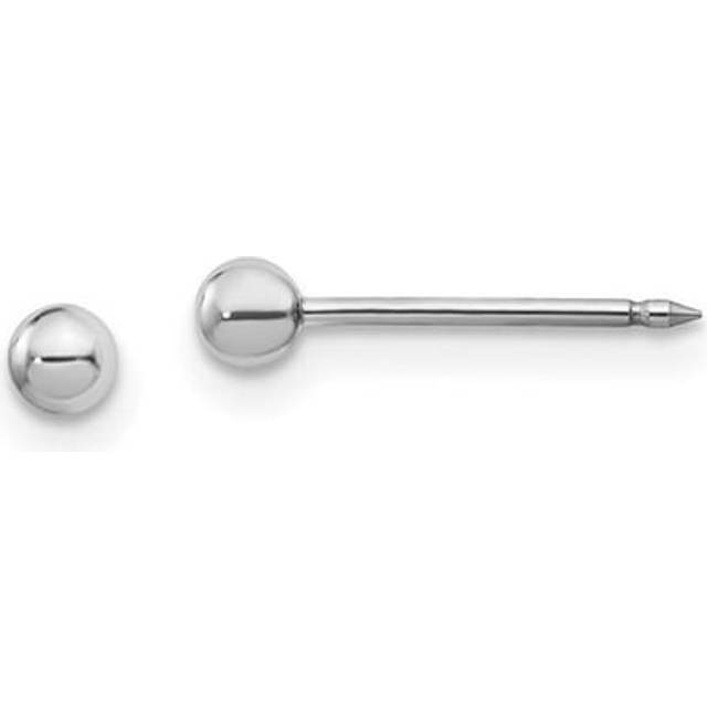 Inverness 14K Yellow Gold White 3 mm Ball Post Earrings