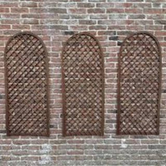 Set of 3 Willow Trellis With Curved Top (120cm x 45cm)