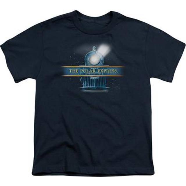 Trevco Sportswear WBM375-YT-2 Polar Express Train Logo Youth Short Sleeve T-Shirt, Navy - Medium