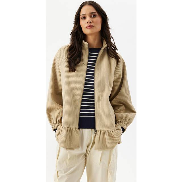 IN FRONT, Jakke, Dame, Beige, XL, Uld, Elegant Sand Blazer Jakke