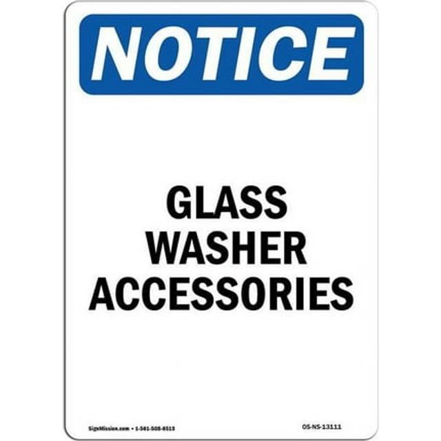 SignMission OS-NS-A-1014-V-13111 10 x 14 in. OSHA Notice Sign - Glass Washer Accessories
