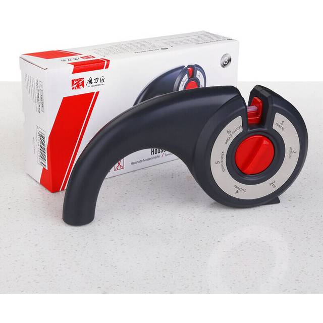 (a-Red Grey Set Knife Sharpener) TAIDEA 3/4/6Stage Knife Sharpeners Professional Kitchen Knives Grinding System 360 1000# Ceramic Scissors Sharpening
