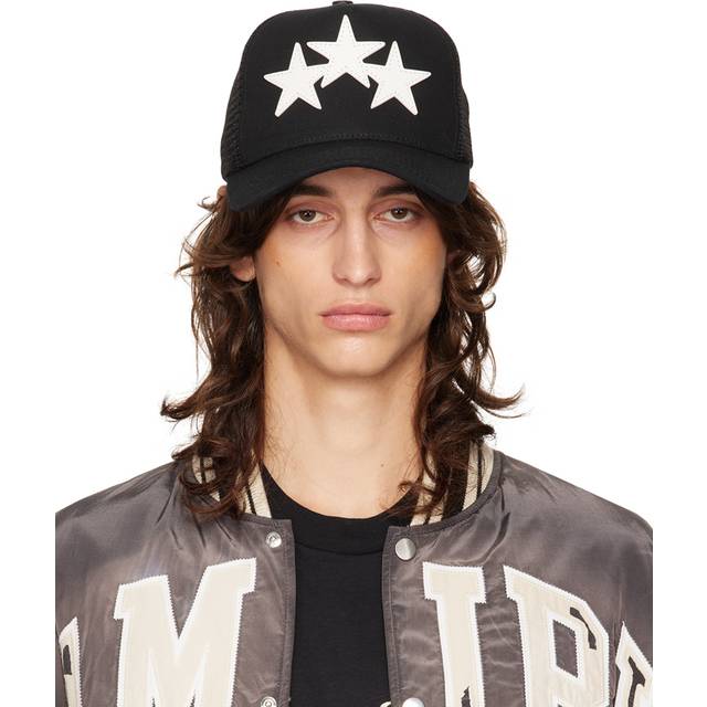 AMIRI Black & White 3 Star Trucker Cap - Black/ White - UNI