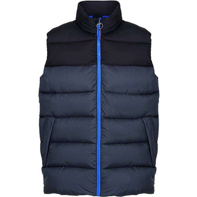 Regatta Professional Mens Vintage Puffer Bodywarmer Seal Grey Black, Size: XXL